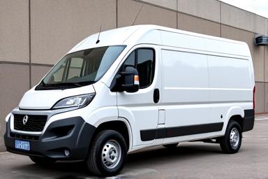 A white cargo van.